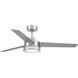 Cassini 52 inch Brushed Nickel with Reversible Silver/Pearl Gray Blades DC Smart Fan