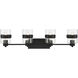 Midnight LA 4 Light 33 inch Matte Black Vanity Light Wall Light