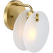 Sky Fall 1 Light 8 inch Brushed Gold Wall Sconce Wall Light