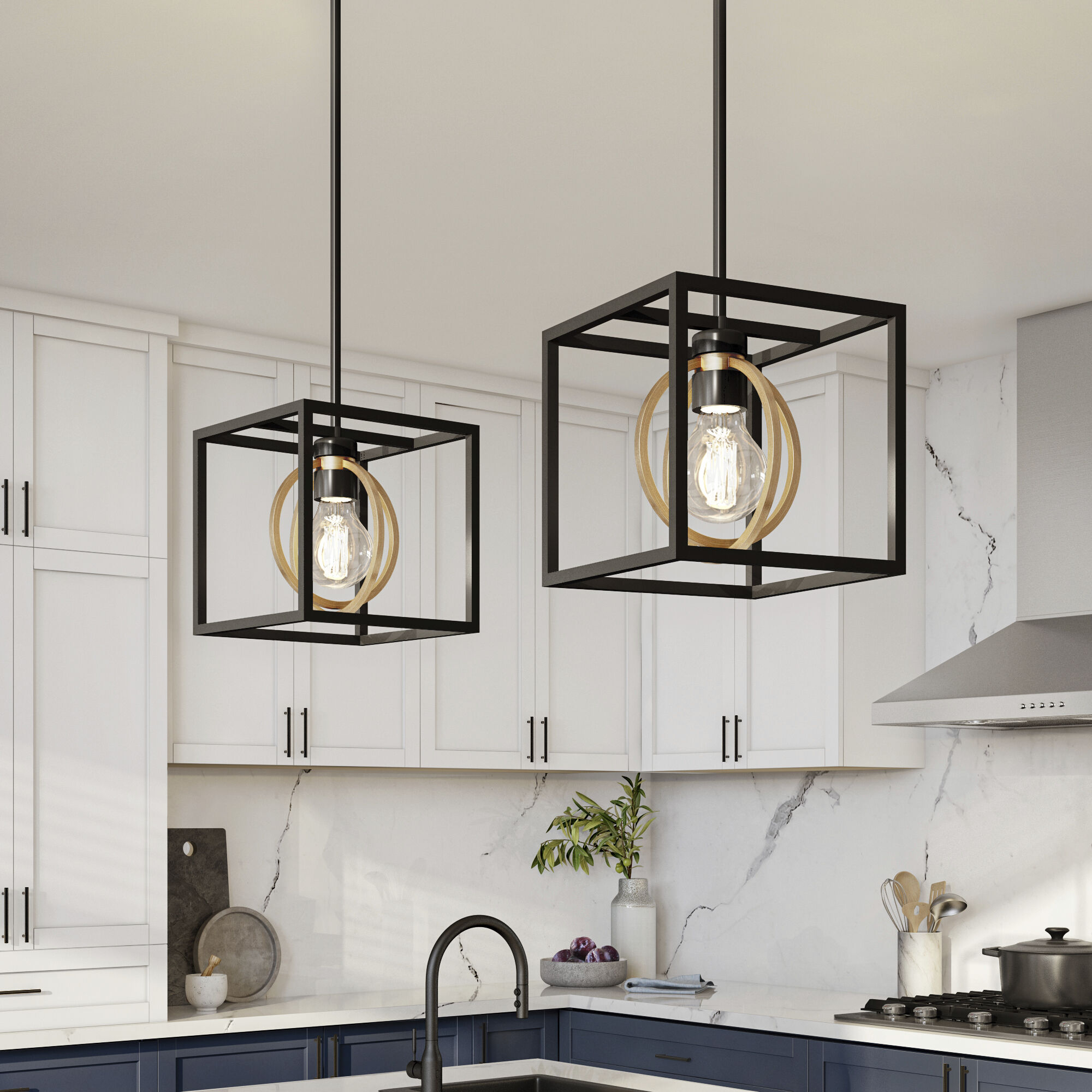Designers Fountain Kew Gardens 1 Light Pendant Convertible Matte Black D276M 8P MB