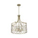 Hutton 4 Light 21 inch Sterling Gold Pendant (Inverted) Ceiling Light