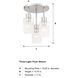 Cedar Lane 3 Light 11 inch Brushed Nickel Semi-Flush Ceiling Light