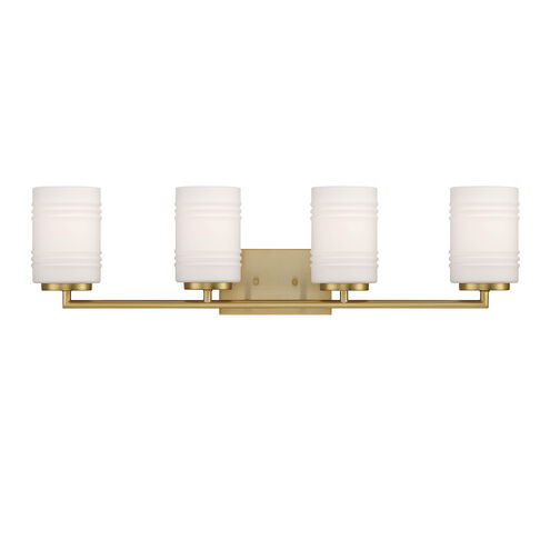 Leavenworth 4 Light 33 inch Brushed Gold Vanity Light Wall Light