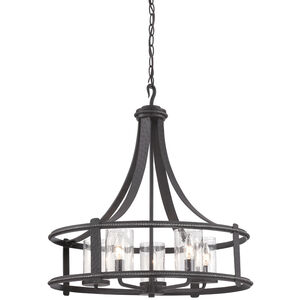 Palencia 5 Light 24 inch Artisan Pardo Wash Chandelier Ceiling Light