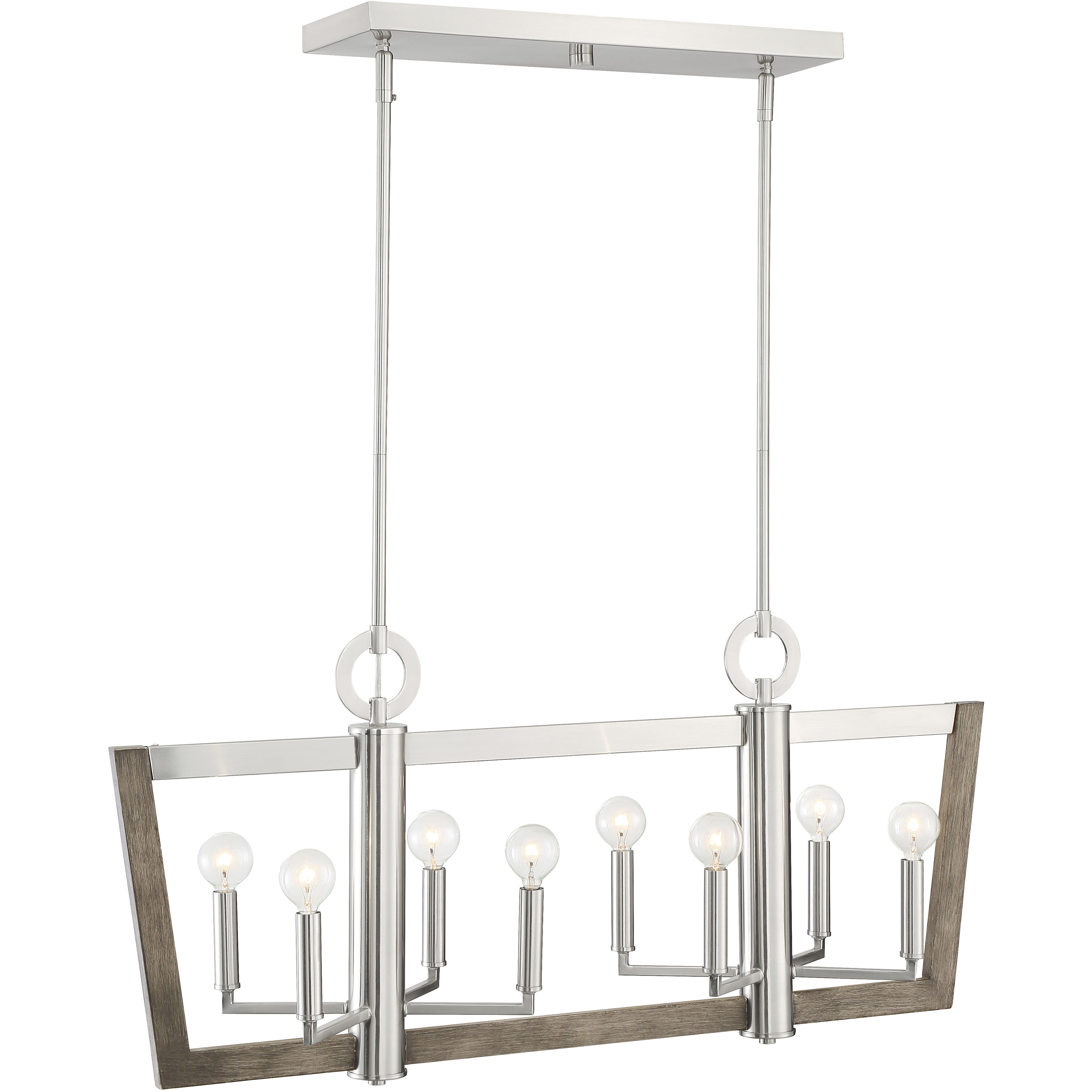 Westend 8 Light 36.5 inch Satin Platinum Chandelier Ceiling Light