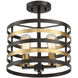 Mya 2 Light 13 inch Antique Bronze Semi-Flush Ceiling Light