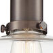 Carson 1 Light 10.75 inch Satin Copper Bronze Semi-Flush Ceiling Light