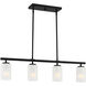 Carmine 4 Light 36 inch Matte Black Island Light Ceiling Light