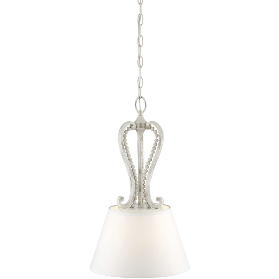 Newport 1 Light 13.25 inch Coastal Weathered White Pendant Ceiling Light