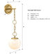 Wine Flower 1 Light 7 inch Brushed Gold Wall Sconce Wall Light