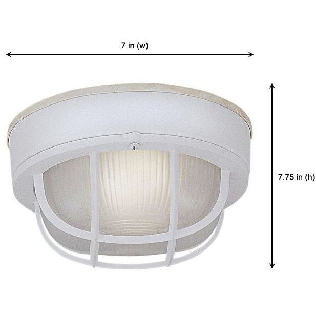 Round White Outdoor Ceiling Bulkhead