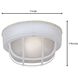 Round White Outdoor Ceiling Bulkhead