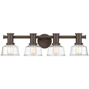 Carson 4 Light 29.25 inch Satin Copper Bronze Bath Bar Wall Light