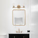 Haven 3 Light 24 inch Old Satin Brass Vanity Light Wall Light
