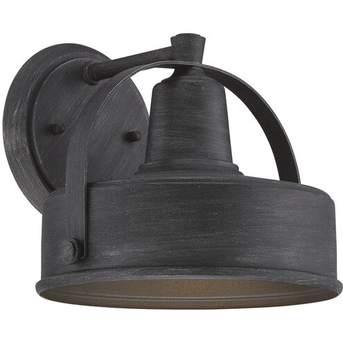Portland 1 Light 8 inch Weathered Pewter Outdoor Wall Lantern