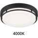 EnviroLite LED 10 inch Matte Black Flush Mount Ceiling Light
