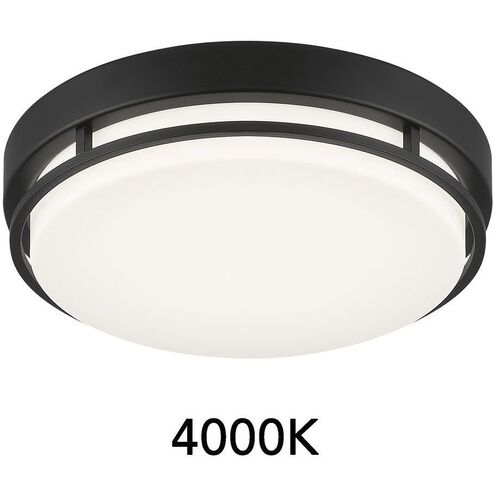 EnviroLite LED 10 inch Matte Black Flush Mount Ceiling Light