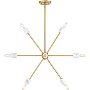 Star Dust 8 Light 28 inch Brushed Gold Chandelier Ceiling Light