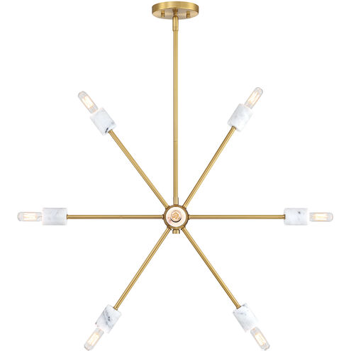 Star Dust 8 Light 28 inch Brushed Gold Chandelier Ceiling Light