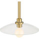 Litto 1 Light 14 inch Brushed Gold Pendant Ceiling Light