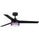 Cassini 52 inch Matte Black with Reversible Matte Black/Sepia Brown Blades DC Smart Fan