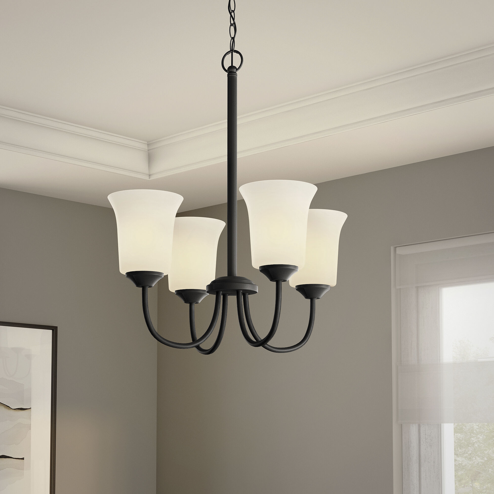 Bronson 3 Light 18 inch Matte Black Chandelier Ceiling Light