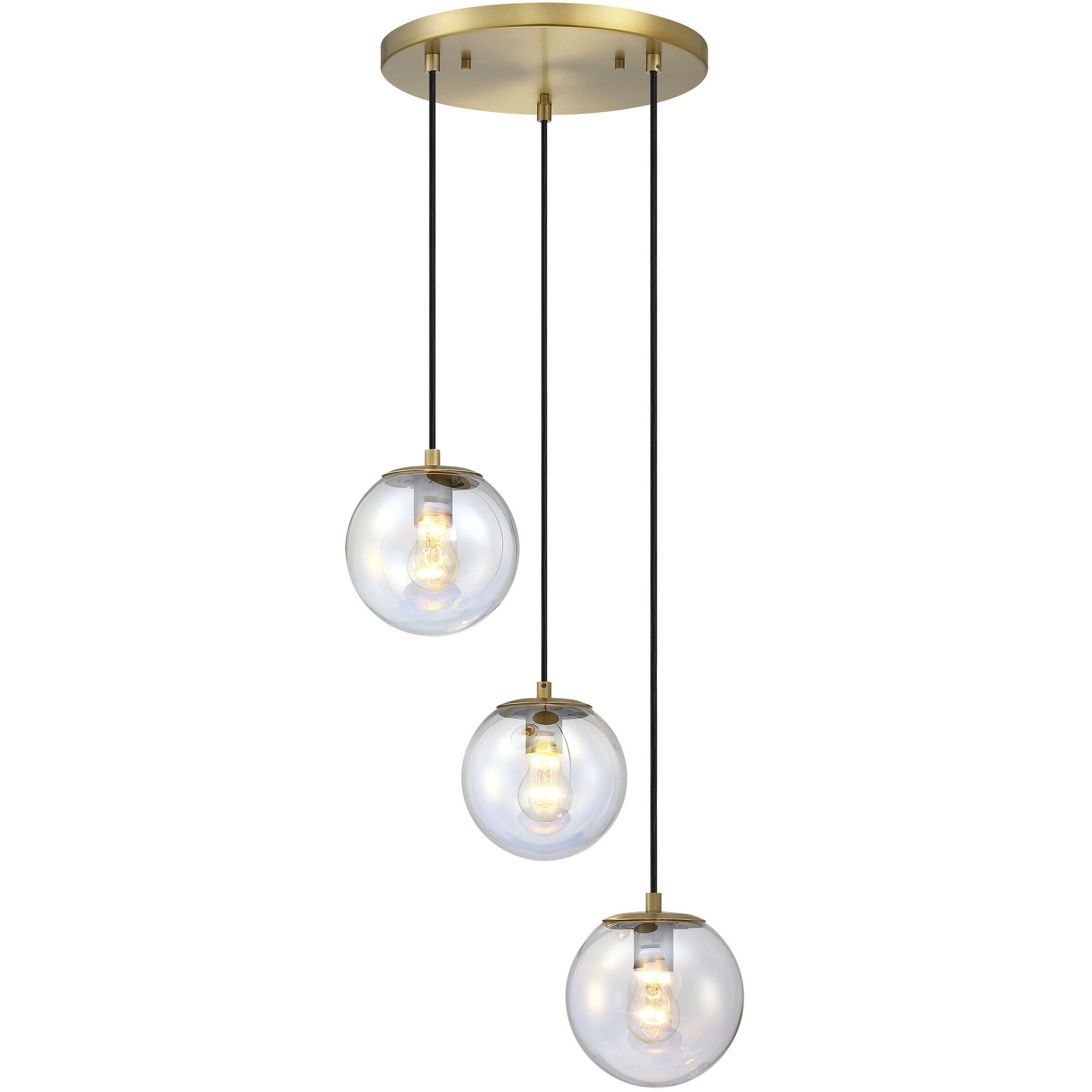 Neva LED 17.75 inch Brushed Gold Chandelier Ceiling Light