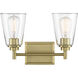 Westin 2 Light 15 inch Brushed Gold Vanity Light Wall Light