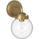 Knoll 1 Light 6 inch Brushed Gold Wall Sconce Wall Light