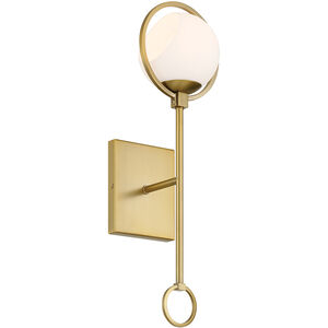 Teatro 1 Light 6.25 inch Brushed Gold Wall Sconce Wall Light