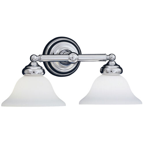 Opal Essence 2 Light 18 inch Chrome Bath Bar Wall Light