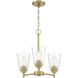 Westin 3 Light 18 inch Brushed Gold Chandelier Ceiling Light