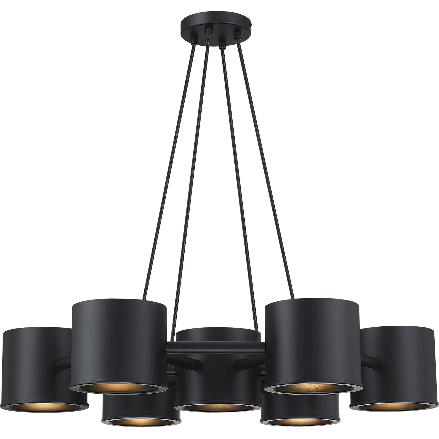 Fleur Oasis LED 30 inch Matte Black Chandelier Ceiling Light