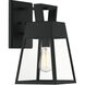 Cooper 1 Light 15 inch Matte Black Outdoor Wall Lantern