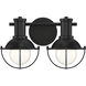 Dalton 2 Light 15 inch Matte Black Vanity Light Wall Light