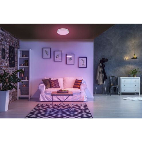EnviroLite LED 16 inch Brushed Nickel Smart Flush Mount Ceiling Light