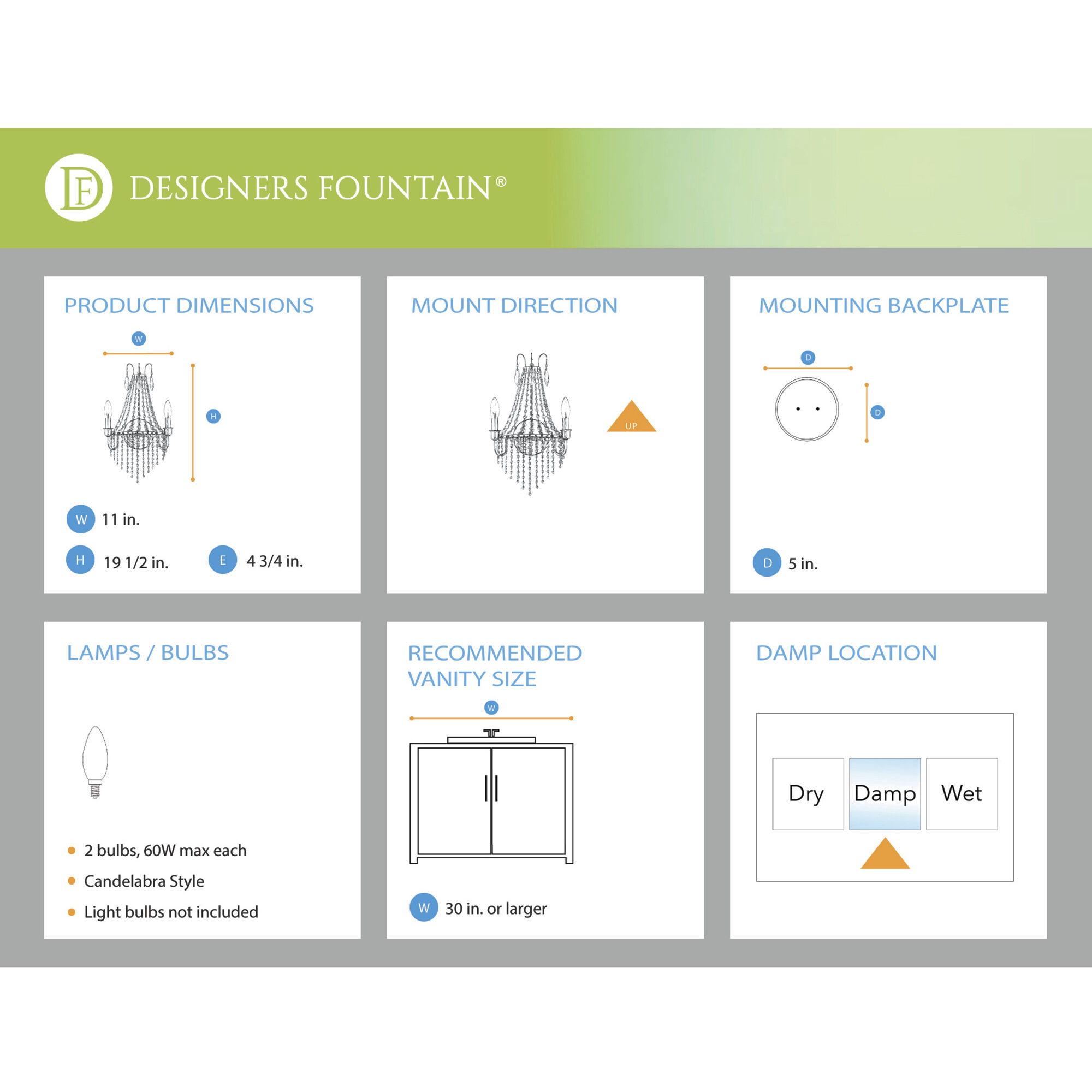 Maisie 2 Light 11 inch Chrome Wall Sconce Wall Light