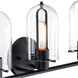 Skylar 3 Light 24.5 inch Matte Black Vanity Light Wall Light