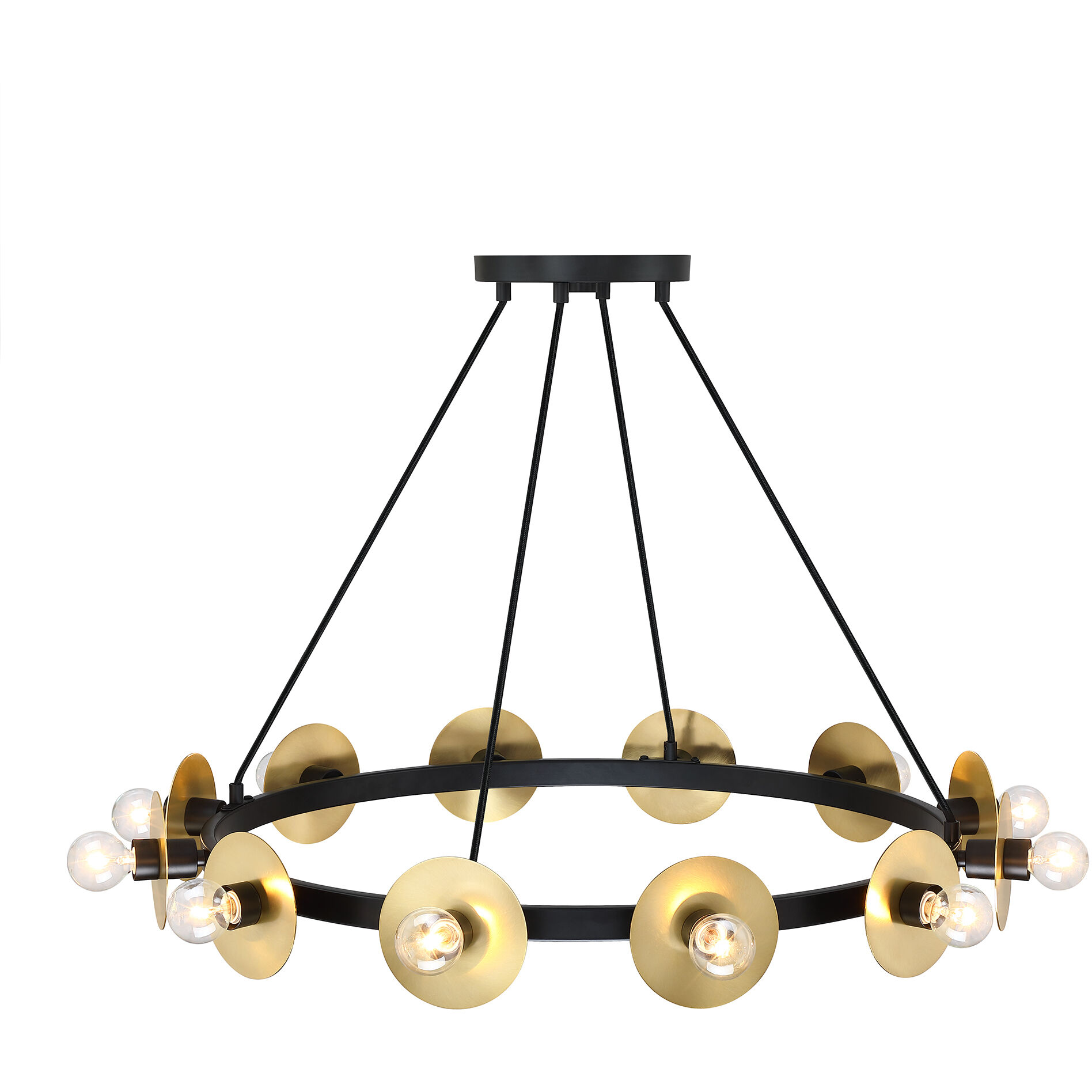 Harmoni 12 Light 30 inch Matte Black Chandelier Ceiling Light