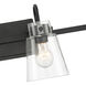 Inwood 4 Light 32 inch Matte Black Vanity Light Wall Light