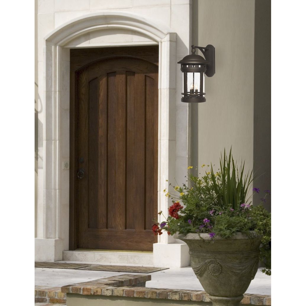 Sedona 3 Light 20 inch Oil Rubbed Bronze Outdoor Wall Lantern in Seedy