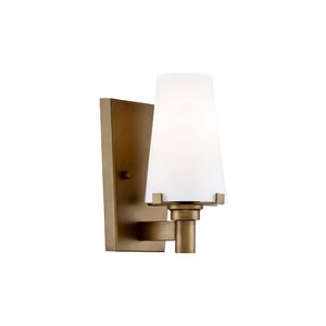 Hyde Park 1 Light 5 inch Vintage Gold Wall Sconce Wall Light in Opal