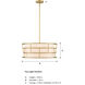 Aria Falls LED 22 inch Golden Mist Pendant Ceiling Light