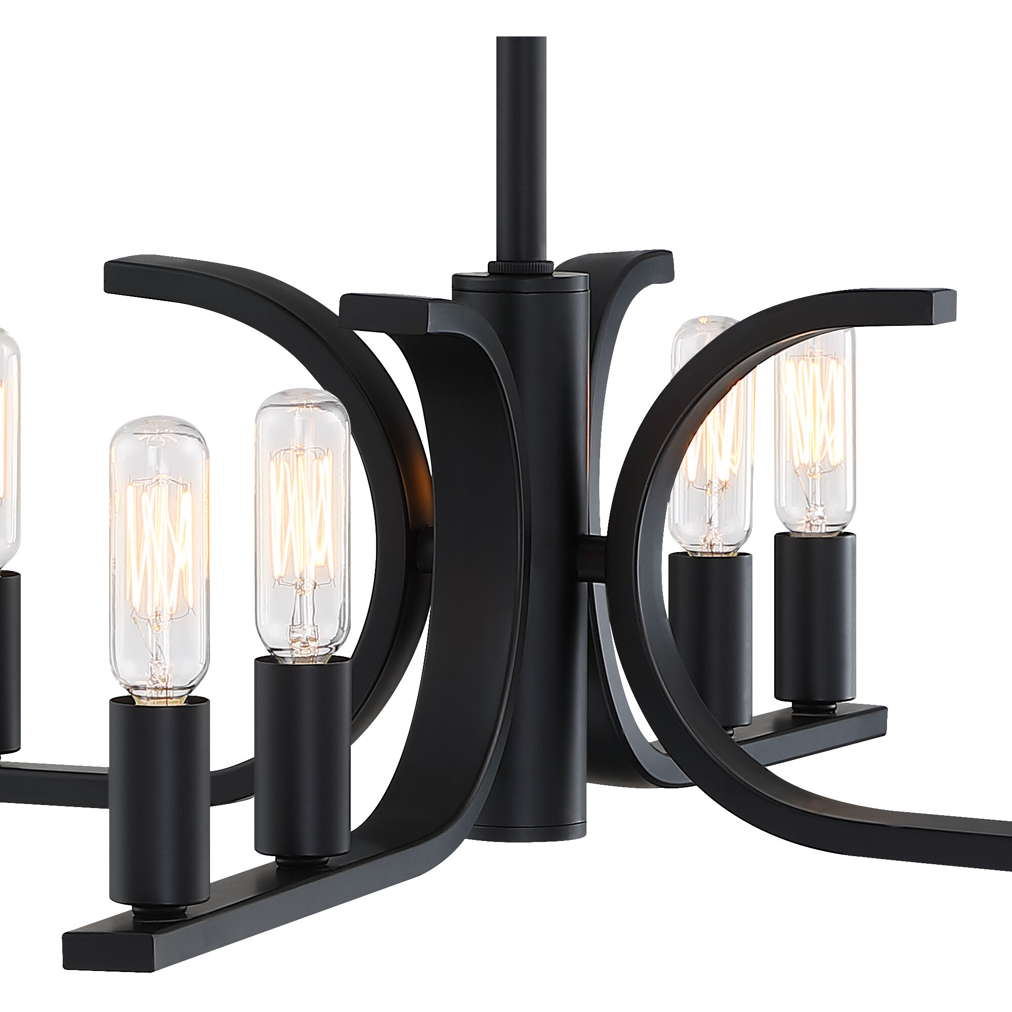 Skye 8 Light 22.75 inch Matte Black Semi Flush/Convertible Ceiling Light