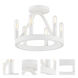 Carousel 6 Light 12 inch Matte White Semi-Flush Ceiling Light