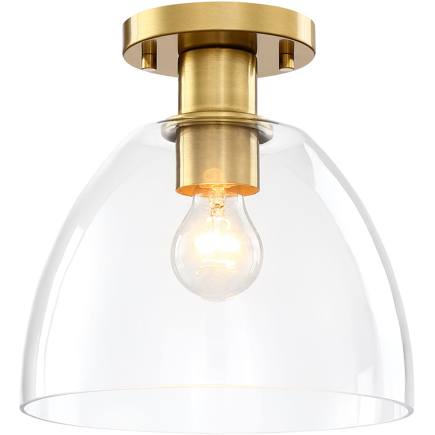 Designers Fountain D312M SF BG Indigo 1 Light 10 inch Brushed Gold Semi Flush Mount Ceiling Light