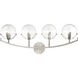 Spyglass 4 Light 30 inch Satin Platinum Bath Light Wall Light