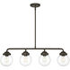 Knoll 4 Light 33 inch Oil Rubbed Bronze Island Pendant Ceiling Light