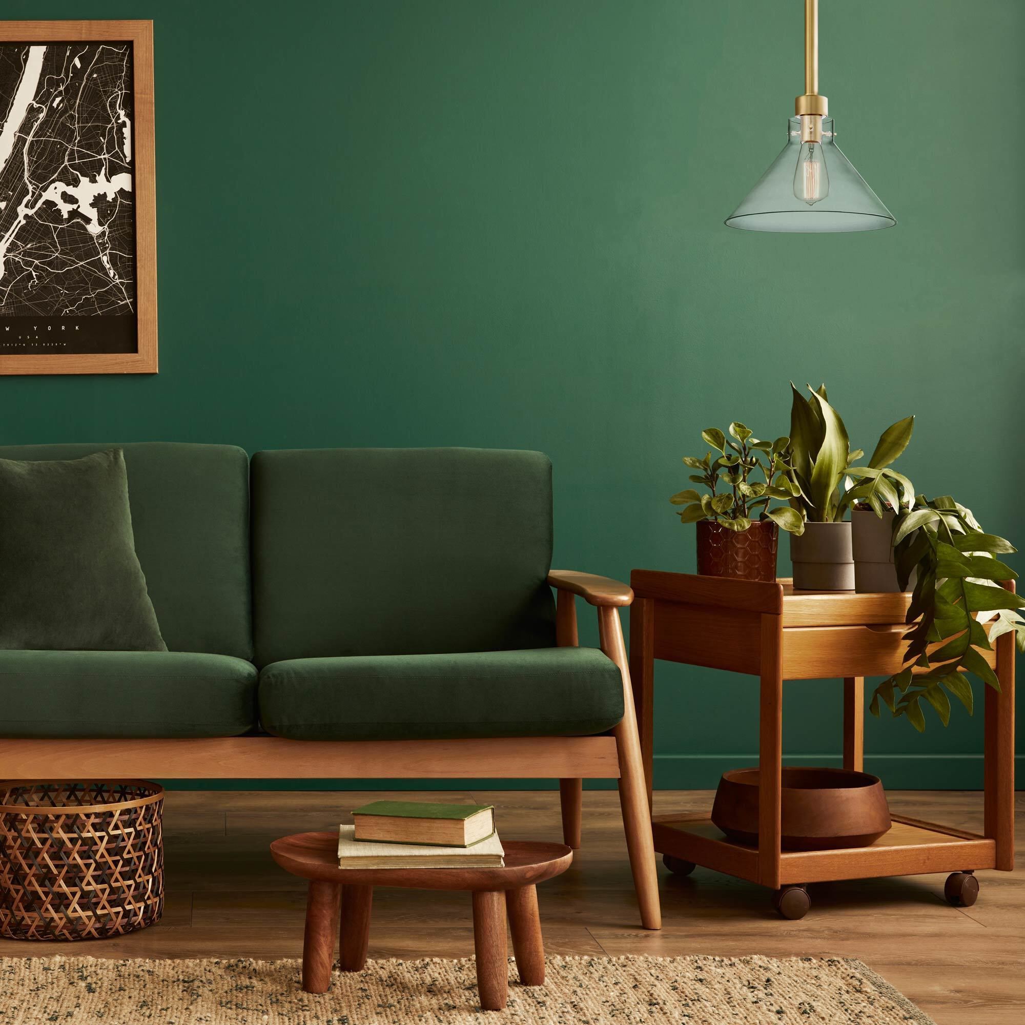 Willow Creek 1 Light 12 inch Brushed Gold Pendant Ceiling Light