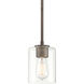 Liam 1 Light 5 inch Satin Copper Bronze Mini Pendant Ceiling Light
